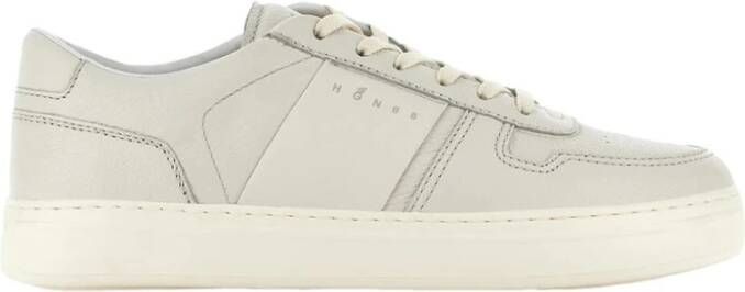 Hogan Witte leren sneakers met geheugenschuim White Heren