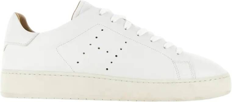 Hogan Witte Leren Sneakers met Geperforeerde Zijde White Heren