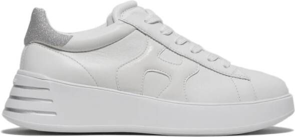 Hogan Witte Leren Sneakers met Glitter White Dames