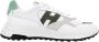 Hogan Witte leren sneakers met groene accenten White Heren - Thumbnail 1