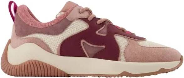 Hogan Witte Leren Sneakers met H Uitsnede Platform Multicolor Dames