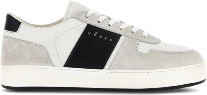 Hogan Witte Leren Sneakers met Handtekeninglogo Multicolor Heren