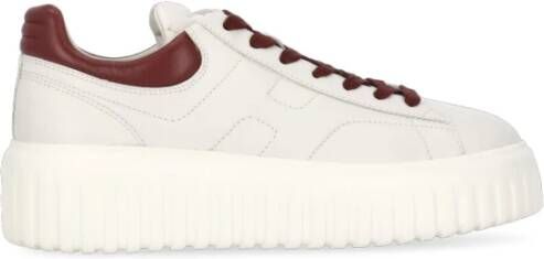 Hogan Witte Leren Sneakers met Iconische Details White Dames