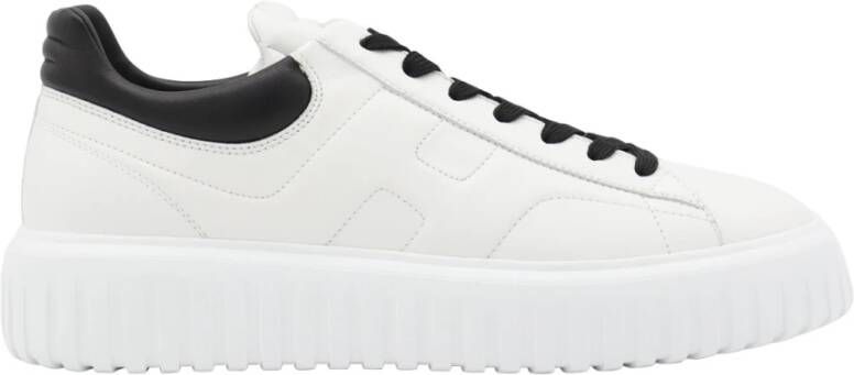 Hogan Witte Leren Sneakers met Logodetail White Heren