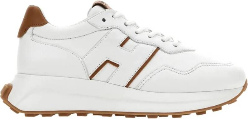 Hogan Witte Leren Sneakers met Memory Foam White Dames