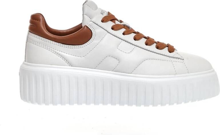 Hogan Witte Leren Sneakers met Memory Foam White Dames