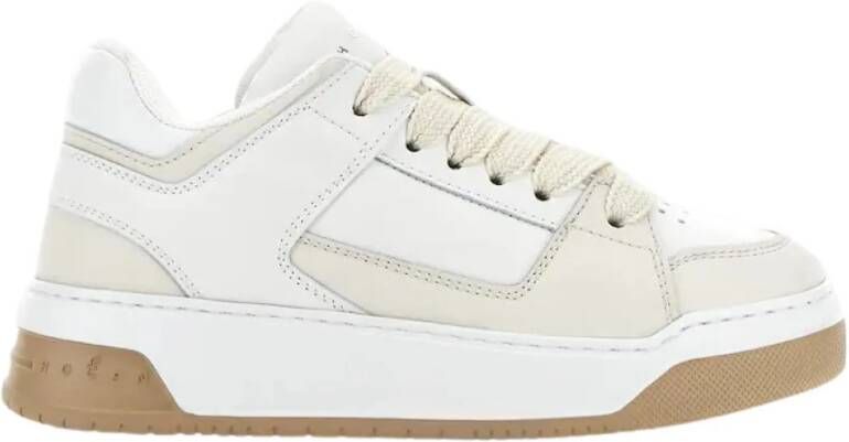 Hogan Witte Leren Sneakers met Memory Foam White Dames