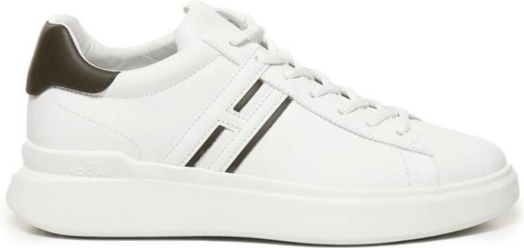 Hogan Witte Leren Sneakers met Memory Fussbett White Heren