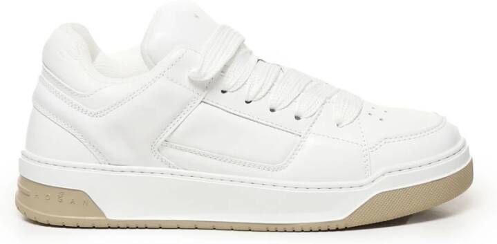 Hogan Witte Leren Sneakers met Rubberen Zool White Heren