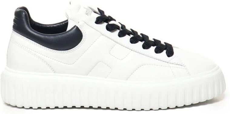 Hogan Witte Leren Sneakers met Side H White Heren