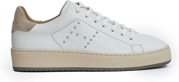 Hogan Witte leren sneakers met studs White Dames