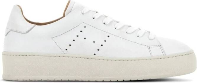 Hogan Witte Leren Sneakers Panel Design White Dames