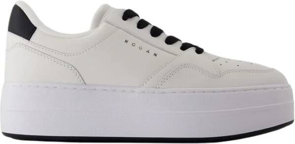 HOGAN Lage Sneakers Dames H670 Allacciato Maat: 36 Materiaal: Leer Kleur: Wit