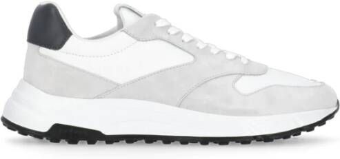 Hogan Witte Leren Sneakers Ronde Neus White Heren