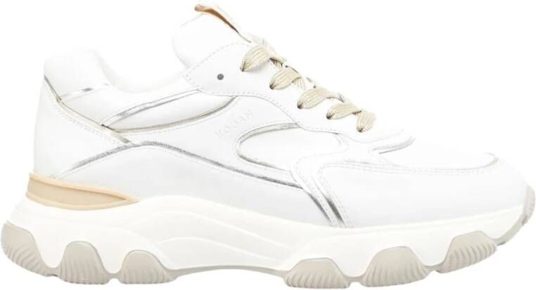 Hogan Witte Leren Sneakers Stijlvol en Comfortabel White Dames