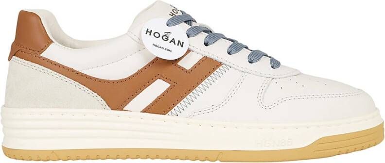 Hogan Witte Leren Sneakers Stijlvol Ontwerp White Heren