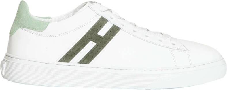 Hogan Witte Leren Sneakers Stijlvol Ontwerp White Heren