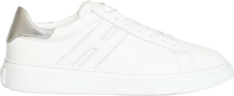 Hogan Witte Leren Sneakers White Dames