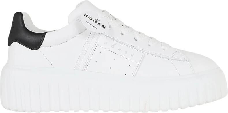 Hogan Witte Leren Sneakers White Dames