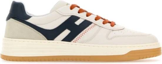 Hogan Witte Leren Sneakers White Heren