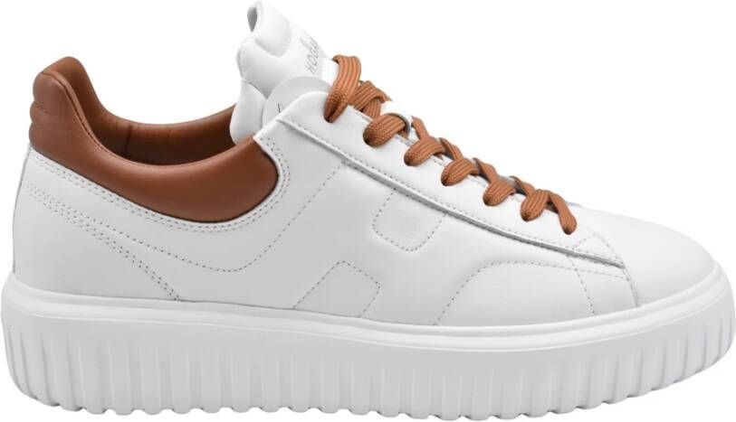 Hogan Witte Leren Veterschoenen Elegante Stijl White Heren