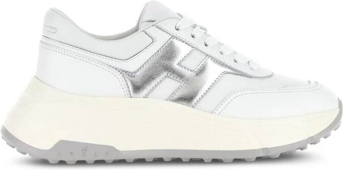 Hogan Witte Leren Veterschoenen White Dames