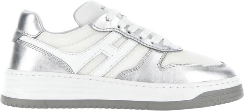 Hogan Witte Platte Sneakers Rebel Stijl White Dames