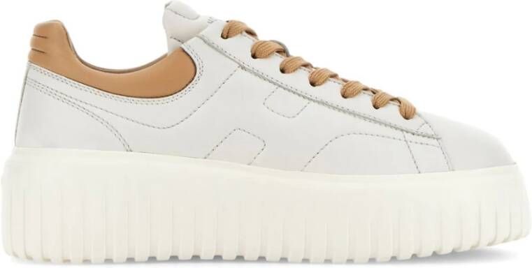 Hogan Witte platte veterschoenen White Dames