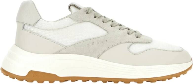 Hogan Witte Sneakers Hyperlight Glad Leer Gray Heren