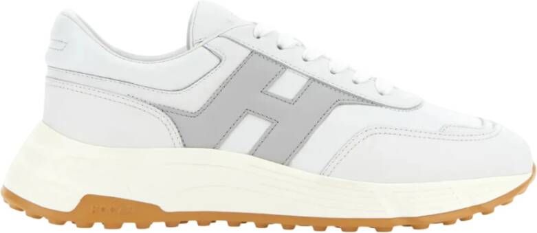 Hogan Witte Sneakers Hyperlight Glad Leer White Heren