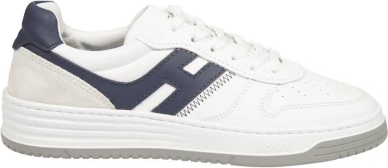 Hogan Witte Sneakers met Blauw Detail White Heren