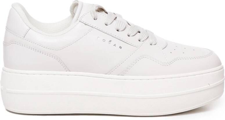 Hogan Witte Sneakers met Dikke Rubberen Zool White Dames