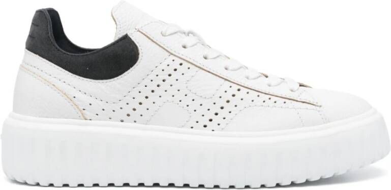 Hogan Witte Sneakers met Geperforeerd H-logo White Heren