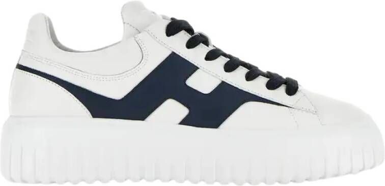 Hogan Witte Sneakers met Glad Leren H White Heren