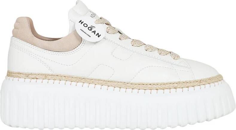 Hogan Witte Sneakers met H-Stripes Design White Dames