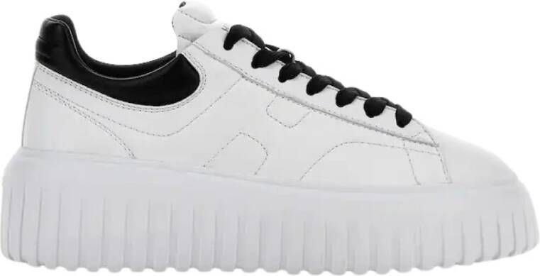 Hogan Witte Sneakers met H-Stripes White Dames