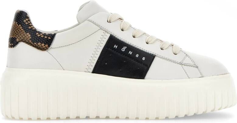 Hogan Witte Sneakers met H-Stripes White Dames