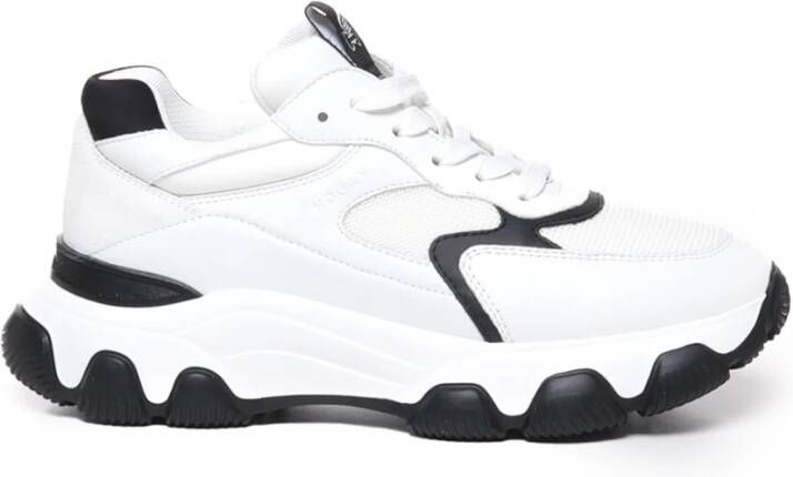 Hogan Witte Sneakers met Leer en Suède White Dames