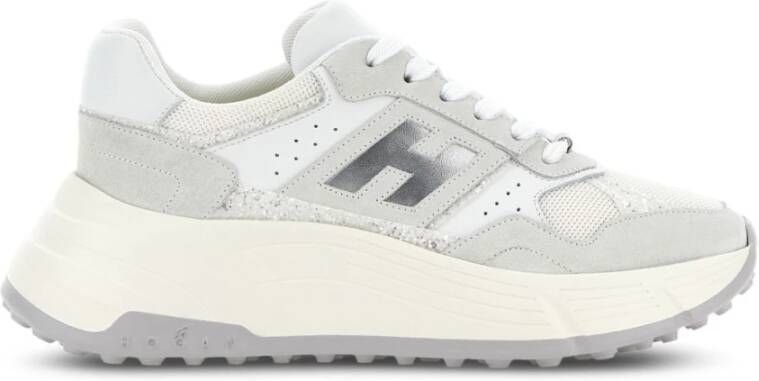 Hogan Witte Sneakers met Suède Voorkant Multicolor Dames