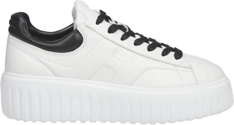 Hogan Witte Sneakers met Zwarte Profielen White Dames