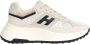 Hogan Witte stof zwarte sneakers White Dames - Thumbnail 1