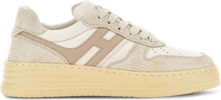 Hogan Witte suède platte schoenen met memory foam White Dames