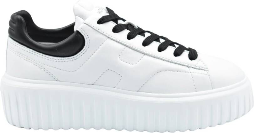 Hogan Witte Veterschoenen Platte Schoenen Elegante Stijl White Dames