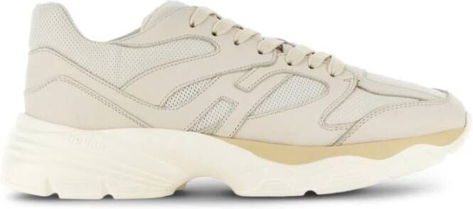 Hogan Witte Yoghurt Sneakers Beige Heren