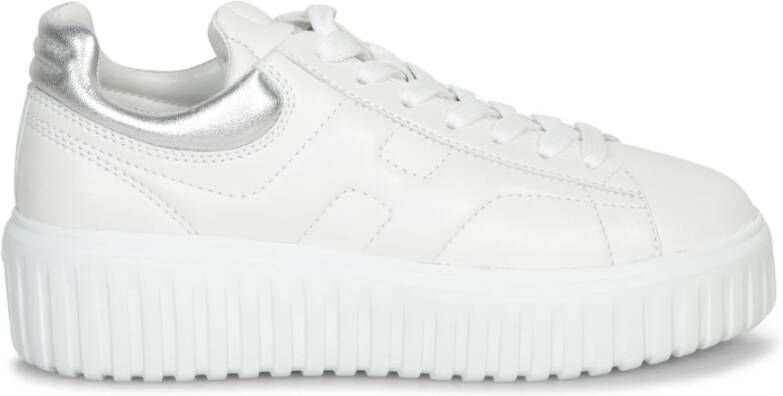 Hogan Zilver Wit Gestreepte Sneakers White Dames