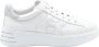 Hogan Zilver Witte Veterschoenen Elegante Stijl White Dames - Thumbnail 1