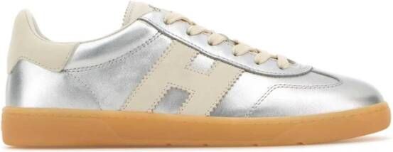 HOGAN Lage Sneakers Dames Cool Allacciato Maat: 39 5 Materiaal: Leer Kleur: Zilver