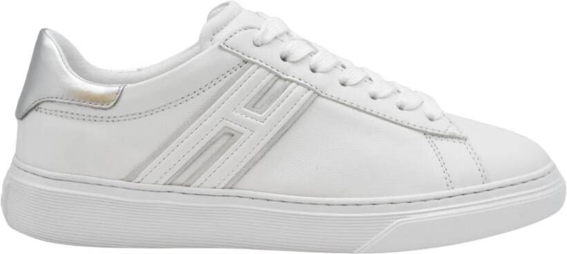 Hogan Zilveren Veterschoenen Bianca White Dames