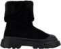 Hogan Zwarte Harige Enkellaarsjes Slip-On Black Dames - Thumbnail 4