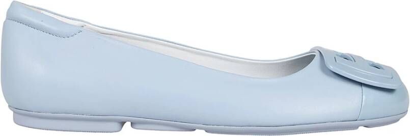 Hogan Zwarte leren ballerina schoenen met lakinzetten Blue Dames